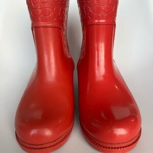 Red Coach Rain Boots
